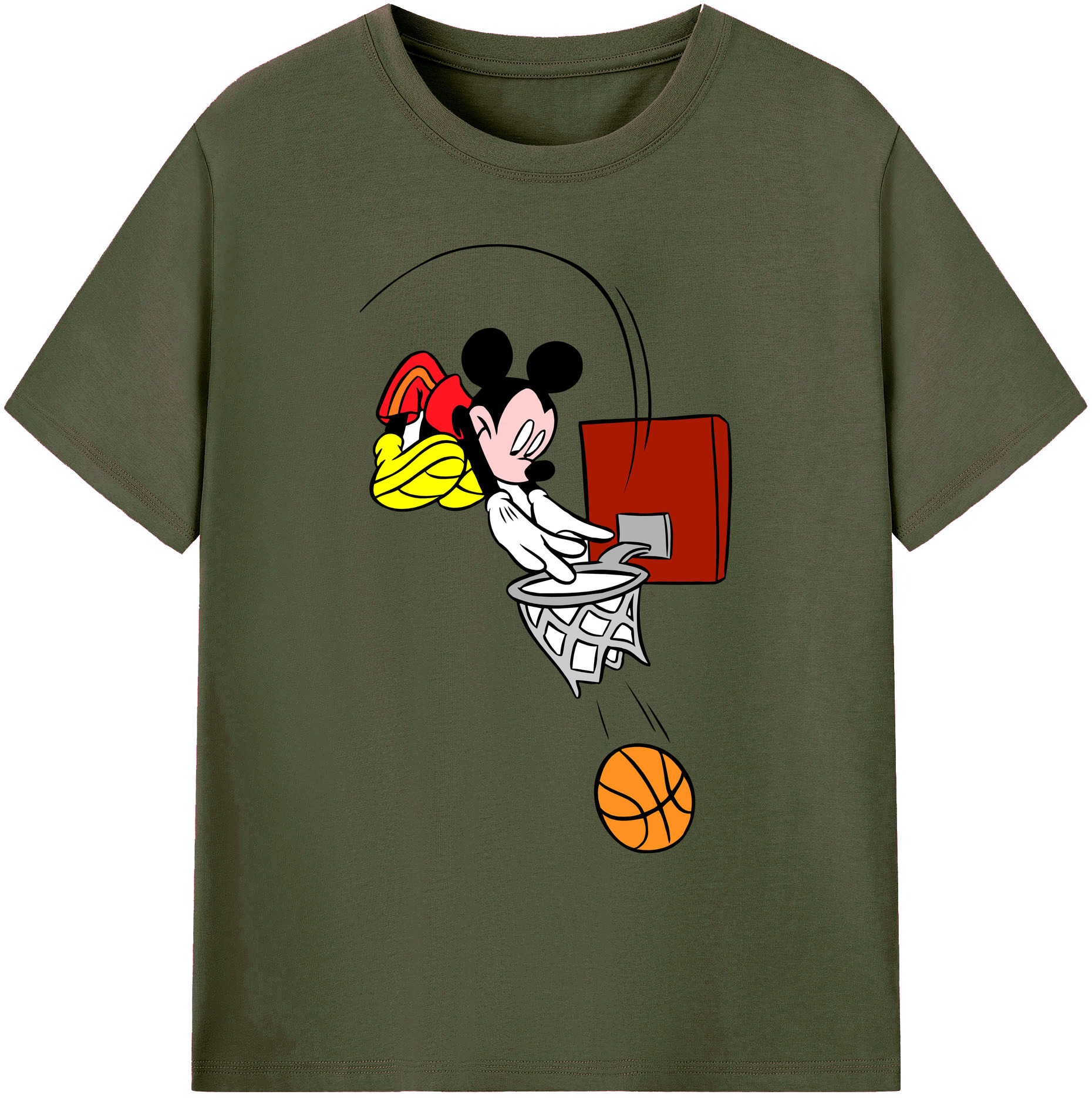 ミッキーマウス Mickey Mouse 綿100％ メンズ半袖Tシャツ｜肌触りやわらか＆通気性